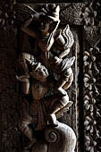 Myanmar - Mandalay, Shwenandaw Kyaung (the Golden Palace) a wonderful example of the Burmese unique teak architecture and wood-carving art. 